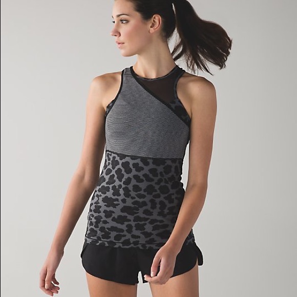lululemon athletica Tops - Lululemon pop strip echerry cheetah meshed up tank